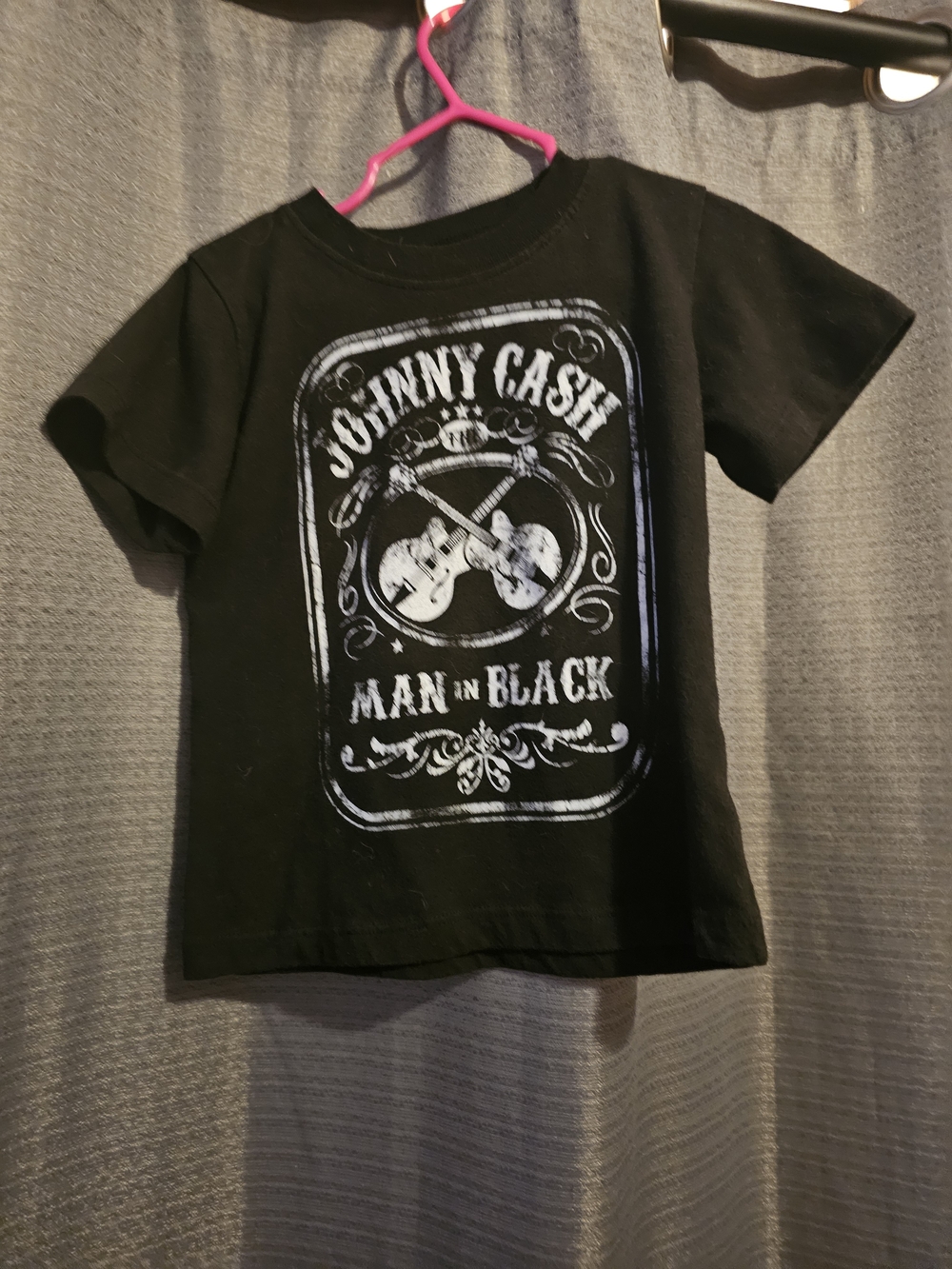 Black Johnny Cash 'Man in Black' Kids Short-Sleeve Tee